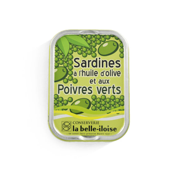 Sardines in Olive Oil with Green Peppercorn / 115g. / La Belle-Iloise