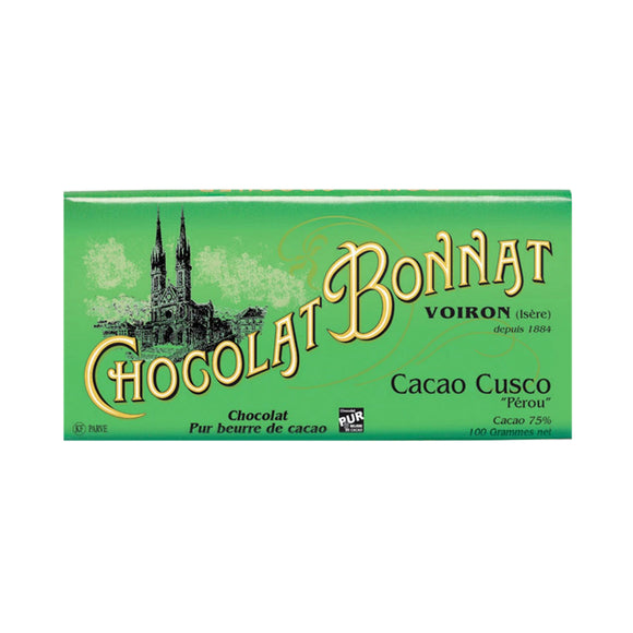Cacao Cusco 75% Dark Chocolate / 100g. / Bonnat Chocolatier