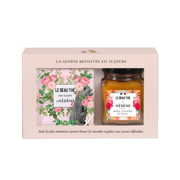 Hédène Honey & Tea Gift Box / Flower Honey & 10 Tea Bags / 267g.