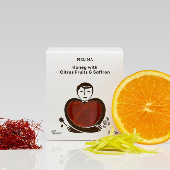 Greek Honey with Citrus Fruits & Saffron / 300g. / Melima