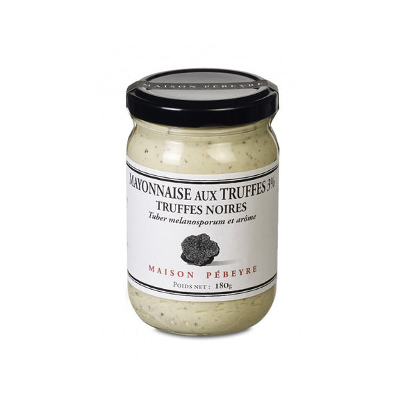 Black Truffle Mayonnaise / 3% Tuber melanosporum / 180g. / Maison Pébeyre