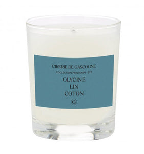 Wisteria, Linen & Cotton / Scented Candle / 180g.